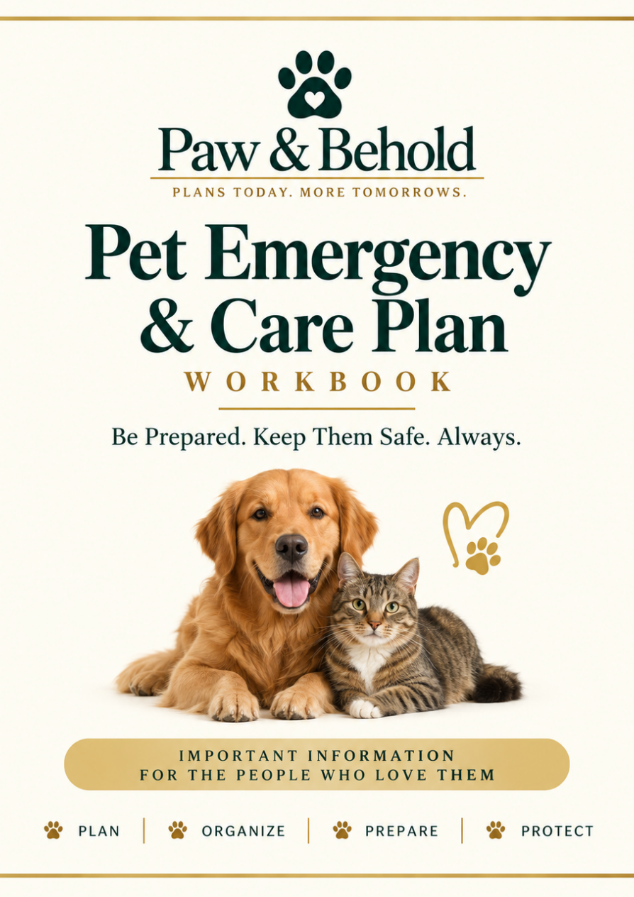Pet Emergency & Care Plan Workbook | Printable PDF